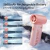 imageJISULIFE Portable Handheld Fan Life9 Turbo Power High Speed Air 18H Max Cooling Time 5 Gear Wind 5000mAh Rechargeable Mini Pocket Design Personal Fan for Travel Concerts Camping Makeup  BlackPink
