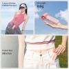 imageJISULIFE Portable Handheld Fan Life9 Turbo Power High Speed Air 18H Max Cooling Time 5 Gear Wind 5000mAh Rechargeable Mini Pocket Design Personal Fan for Travel Concerts Camping Makeup  BlackPink