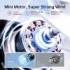 imageJISULIFE Portable Handheld Fan Life9 Turbo Power High Speed Air 18H Max Cooling Time 5 Gear Wind 5000mAh Rechargeable Mini Pocket Design Personal Fan for Travel Concerts Camping Makeup  BlackGrey