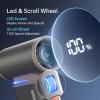 imageJISULIFE Portable Handheld Turbo Fan 100 Speeds Adjustable Mini Personal Fan 9000mAh USB Rechargeable Battery Operated LED Display Metal Shell with Accessories Gifts for Men Women Travel GreyBrown