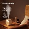 imageJISULIFE Portable Mini Humidifier Rechargeable Night Light Small Humidifier for Bedroom 280ml Cool Mist Humidifiers for Baby Air humidifier for Plants Desktop Office Sleep Travel Beige