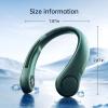 imageJISULIFE Portable Neck Fan Hands Free Bladeless Fan 5 Speeds 4000 mAh Battery Operated Wearable Personal Fan Twistable Rechargeable Gift for Women MenDark GreenDark Green