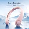 imageJISULIFE Portable Neck Fan Hands Free Bladeless Fan 5 Speeds 4000 mAh Battery Operated Wearable Personal Fan Twistable Rechargeable Gift for Women MenDark GreenPink