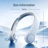 imageJISULIFE Portable Neck Fan Hands Free Bladeless Fan 5 Speeds 4000 mAh Battery Operated Wearable Personal Fan Twistable Rechargeable Gift for Women MenDark GreenGrey