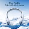 imageJISULIFE Portable Neck Fan Hands Free Bladeless Fan 5 Speeds 4000 mAh Battery Operated Wearable Personal Fan Twistable Rechargeable Gift for Women MenDark GreenGrey