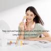 imageJISULIFE Portable Neck Fan Hands Free Bladeless Fan 5 Speeds 4000 mAh Battery Operated Wearable Personal Fan Twistable Rechargeable Gift for Women MenDark GreenPink