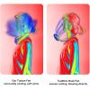 imageJISULIFE Portable Neck Fan Hands Free Bladeless Fan 5 Speeds 4000 mAh Battery Operated Wearable Personal Fan Twistable Rechargeable Gift for Women MenDark GreenBlack