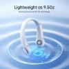 imageJISULIFE Portable Neck Fan Hands Free Bladeless Fan 5 Speeds 4000 mAh Battery Operated Wearable Personal Fan Twistable Rechargeable Gift for Women MenDark GreenGrey
