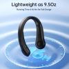 imageJISULIFE Portable Neck Fan Hands Free Bladeless Fan 5 Speeds 4000 mAh Battery Operated Wearable Personal Fan Twistable Rechargeable Gift for Women MenDark GreenBlack