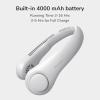 imageJISULIFE Portable Neck Fan Hands Free Bladeless Fan 5 Speeds 4000 mAh Battery Operated Wearable Personal Fan Twistable Rechargeable Gift for Women MenDark GreenGrey