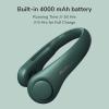imageJISULIFE Portable Neck Fan Hands Free Bladeless Fan 5 Speeds 4000 mAh Battery Operated Wearable Personal Fan Twistable Rechargeable Gift for Women MenDark GreenDark Green