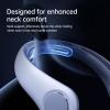 imageJISULIFE Portable Neck Fan Upgraded Neckbrace Personal Hands Free 5 Speed Gears Adjustment 5000 mAh Wearable Bladeless Quiet Rechargeable for Outdoor Indoor Gifts for Women Men BlackSunny Blue