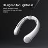 imageJISULIFE Portable Neck Fan Upgraded Neckbrace Personal Hands Free 5 Speed Gears Adjustment 5000 mAh Wearable Bladeless Quiet Rechargeable for Outdoor Indoor Gifts for Women Men BlackFoggy Grey
