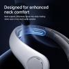 imageJISULIFE Portable Neck Fan Upgraded Neckbrace Personal Hands Free 5 Speed Gears Adjustment 5000 mAh Wearable Bladeless Quiet Rechargeable for Outdoor Indoor Gifts for Women Men BlackFoggy Grey