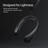 imageJISULIFE Portable Neck Fan Upgraded Neckbrace Personal Hands Free 5 Speed Gears Adjustment 5000 mAh Wearable Bladeless Quiet Rechargeable for Outdoor Indoor Gifts for Women Men BlackBlack