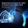 imageJISULIFE Portable Neck Fan Upgraded Neckbrace Personal Hands Free 5 Speed Gears Adjustment 5000 mAh Wearable Bladeless Quiet Rechargeable for Outdoor Indoor Gifts for Women Men BlackBlack