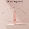 imageJISULIFE Small Desk Fan Portable Travel with 4500mAh Battery USB Rechargeable Folding Design for Flexibility Strong Quiet Wind with 4 Speed Modes Ideal Gifts for OfficeHomeCamping  WhitePink