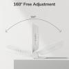 imageJISULIFE Small Desk Fan Portable Travel with 4500mAh Battery USB Rechargeable Folding Design for Flexibility Strong Quiet Wind with 4 Speed Modes Ideal Gifts for OfficeHomeCamping  WhiteWhite