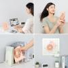 imageJISULIFE Small Desk Fan Portable Travel with 4500mAh Battery USB Rechargeable Folding Design for Flexibility Strong Quiet Wind with 4 Speed Modes Ideal Gifts for OfficeHomeCamping  WhitePink