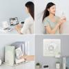 imageJISULIFE Small Desk Fan Portable Travel with 4500mAh Battery USB Rechargeable Folding Design for Flexibility Strong Quiet Wind with 4 Speed Modes Ideal Gifts for OfficeHomeCamping  WhiteWhite