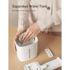 imageJISULIFE Small Desk Humidifier 1L Cool Mist Air Humidifier for Baby Bedroom Home and Office UV Ionization Lamp Water Leakproof 3 Timer Options ampamp 2 Mist Levels Whisper Quiet Auto Off  White