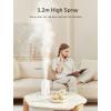 imageJISULIFE Small Desk Humidifier 1L Cool Mist Air Humidifier for Baby Bedroom Home and Office UV Ionization Lamp Water Leakproof 3 Timer Options ampamp 2 Mist Levels Whisper Quiet Auto Off  White