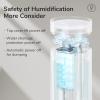 imageJISULIFE Small Humidifier 500ml Portable Mini Humidifier Personal Cool Mist Humidifiers for Bedroom Quiet Dual Mist Ports Auto ShutOff Gifts for Men Women Mom Dad White