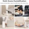 imageJISULIFE Small Humidifier 500ml Portable Mini Humidifier Personal Cool Mist Humidifiers for Bedroom Quiet Dual Mist Ports Auto ShutOff Gifts for Men Women Mom Dad White