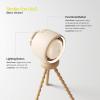 imageJISULIFE Stroller Fan Baby Large Safe Bladeless for Crib Desk Portable Battery Rechargeable Cooling Fan with Air Turbo Tech Night Light FoodGrade Gift for MomDadFriend  BrownBrown