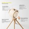 imageJISULIFE Stroller Fan Baby Large Safe Bladeless for Crib Desk Portable Battery Rechargeable Cooling Fan with Air Turbo Tech Night Light FoodGrade Gift for MomDadFriend  BrownBrown
