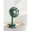 imageJISULIFE Clip on Oscillating Fan 8000mAh Battery Operated Clip Desk Fan 528h USB Rechargeable Table Fan with Clamp 4 Speeds Timer Shutdown330Rotate Clip Fan for Home Office Bed StrollerGreen