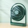 imageJISULIFE Desk Fan Small Portable Battery Operated Desktop and 4000mAh USB Rechargeable Electric Table Fan with 4 Speeds Max 15 Hrs Strong Airflow Ultra Quiet for OfficeRoomTravelGreenGreen
