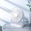 imageJISULIFE Desk Fan Small Portable Battery Operated Desktop and 4000mAh USB Rechargeable Electric Table Fan with 4 Speeds Max 15 Hrs Strong Airflow Ultra Quiet for OfficeRoomTravelGreenWhite
