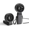 imageJISULIFE Handheld Fan Life7  Ultimate Flexibility HighPower Motor LED Display 195 Hrs Cooling 5000mAh Rechargeable 5Speed Foldable Design 3IN1 Portable Fan for Travel Cruise BeachBlackBlack