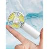 imageJISULIFE Mini Fan Battery Operated Handheld with 2000 mAh or USB Powered Personal Fan3 SpeedsEnhanced Airflow Rechargeable Quiet Pocket for HomeOutdoorWhiteWhite