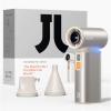 imageJISULIFE Portable Handheld Turbo Fan 100 Speeds Adjustable Mini Personal Fan 9000mAh USB Rechargeable Battery Operated LED Display Metal Shell with Accessories Gifts for Men Women Travel GreyBrown