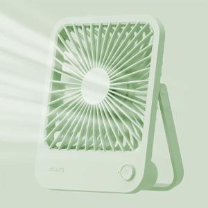 imageJISULIFE Desk Fan Battery Rechargable Fan180Foldable Portable Personal Fan 4 Speeds Adjustable for Home Office Travel OutdoorPinkGreen