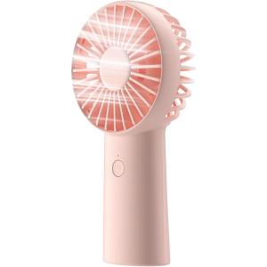 imageJISULIFE Handheld Fan 4000mAh Portable Small and Personal USB Rechargeable Pocket 416H Working Time Battery Operated Hand Fan with 3 Speeds for OutdoorTravel Summer Gift for Women MenPinkPink