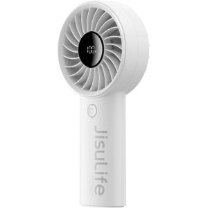imageJISULIFE Handheld Fan Life45Speed Turbo Wind Pro5000mAh Portable Rechargeable Fan with LED Display Powerful Motor Summer Essentials for TravelBeachVacationMakeupConcertsCruiseBlackGrey