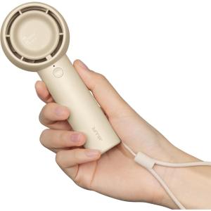 imageJISULIFE Mini Portable FanBladeless Safe Design Powerful Turbo Handheld Fan with 3 Speeds USB Rechargeable Small Pocket Design for TravelLash Gifts For GirlsWomenBrown