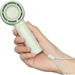 imageJISULIFE Mini Portable FanBladeless Safe Design Powerful Turbo Handheld Fan with 3 Speeds USB Rechargeable Small Pocket Design for TravelLash Gifts For GirlsWomenGreen