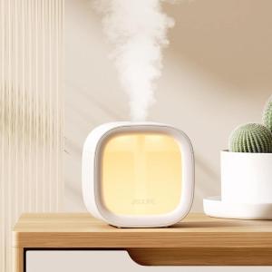 imageJISULIFE Personal Mini Humidifier Rechargeable Night Light Small Humidifier Wireless 280ml Air Humidifiers for Baby Quiet Portable Desk Humidifier Easy Clean for Plant Office Travel  White