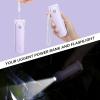 imageJISULIFE Handheld Fan with 4500 mAh Powerbank Max 37 Hours Runtime Pocket Portable Battery Operated or USB Powered Folding Personal Fan 3 Speeds Gifts for Women Men Kids Gift for FestivalWhitePurple