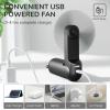 imageJISULIFE Handheld Fan with 4500 mAh Powerbank Max 37 Hours Runtime Pocket Portable Battery Operated or USB Powered Folding Personal Fan 3 Speeds Gifts for Women Men Kids Gift for FestivalWhiteBlack