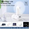 imageJISULIFE Handheld Fan with 4500 mAh Powerbank Max 37 Hours Runtime Pocket Portable Battery Operated or USB Powered Folding Personal Fan 3 Speeds Gifts for Women Men Kids Gift for FestivalWhiteWhite