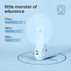 imageJISULIFE Handheld Fan with 4500 mAh Powerbank Max 37 Hours Runtime Pocket Portable Battery Operated or USB Powered Folding Personal Fan 3 Speeds Gifts for Women Men Kids Gift for FestivalWhiteBlue