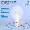 imageJISULIFE Handheld Fan with 4500 mAh Powerbank Max 37 Hours Runtime Pocket Portable Battery Operated or USB Powered Folding Personal Fan 3 Speeds Gifts for Women Men Kids Gift for FestivalWhiteWhite
