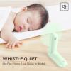 imageJISULIFE Handheld Fan with 4500 mAh Powerbank Max 37 Hours Runtime Pocket Portable Battery Operated or USB Powered Folding Personal Fan 3 Speeds Gifts for Women Men Kids Gift for FestivalWhiteGreen