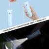 imageJISULIFE Handheld Fan with 4500 mAh Powerbank Max 37 Hours Runtime Pocket Portable Battery Operated or USB Powered Folding Personal Fan 3 Speeds Gifts for Women Men Kids Gift for FestivalWhiteBlue