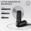 imageJISULIFE Handheld Fan with 4500 mAh Powerbank Max 37 Hours Runtime Pocket Portable Battery Operated or USB Powered Folding Personal Fan 3 Speeds Gifts for Women Men Kids Gift for FestivalWhiteBlack